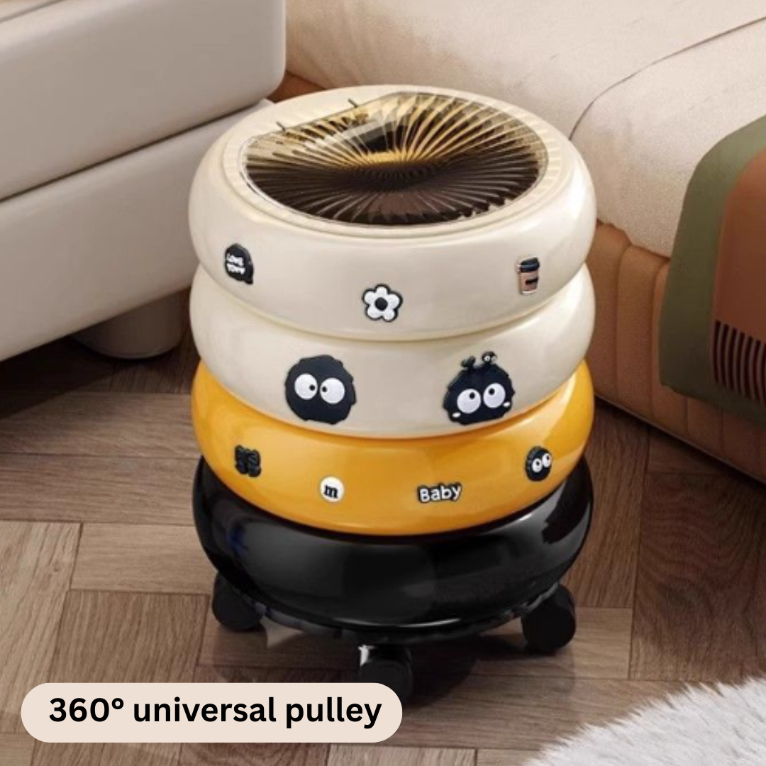 Elegant Odor Lock Trash Bin with Wheels