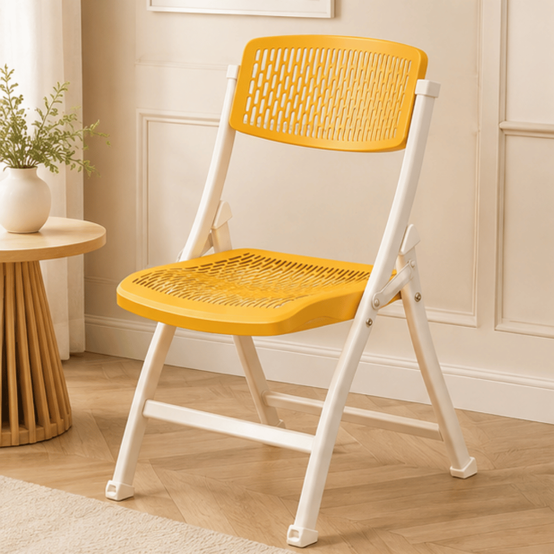 Ergonomic PP Plastic Folding Chair with Breathable Mesh