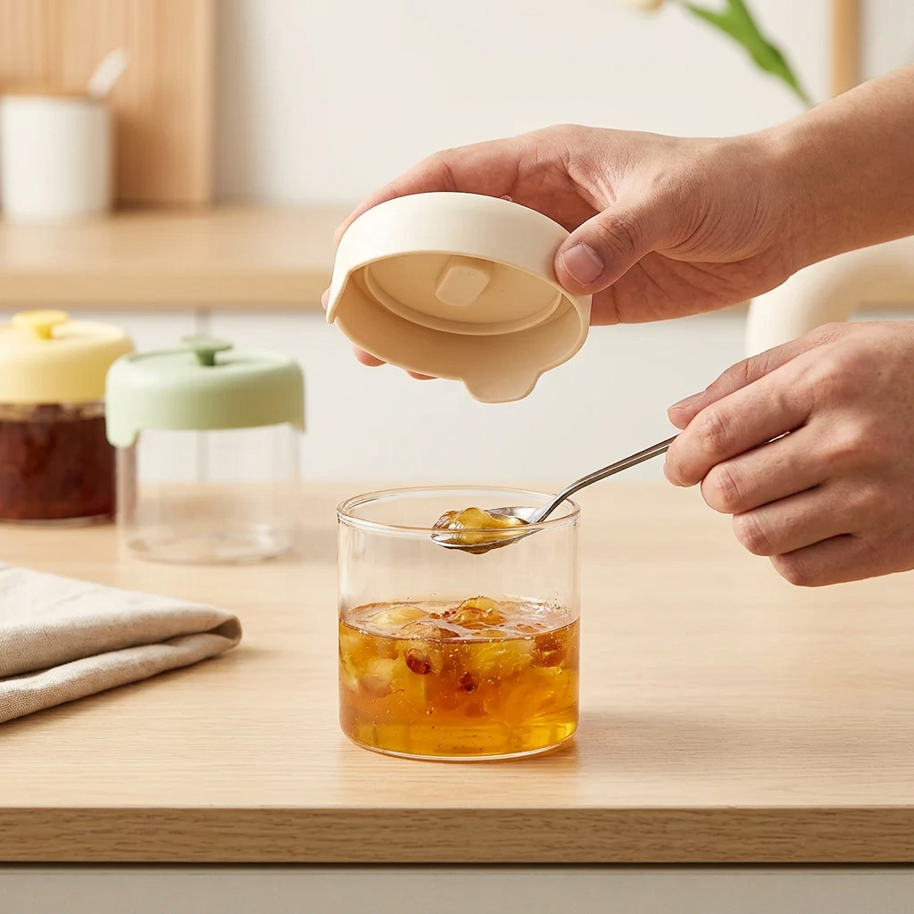 Homero Durable Borosilicate Glass Storage Cup for Home and Kitchen Use