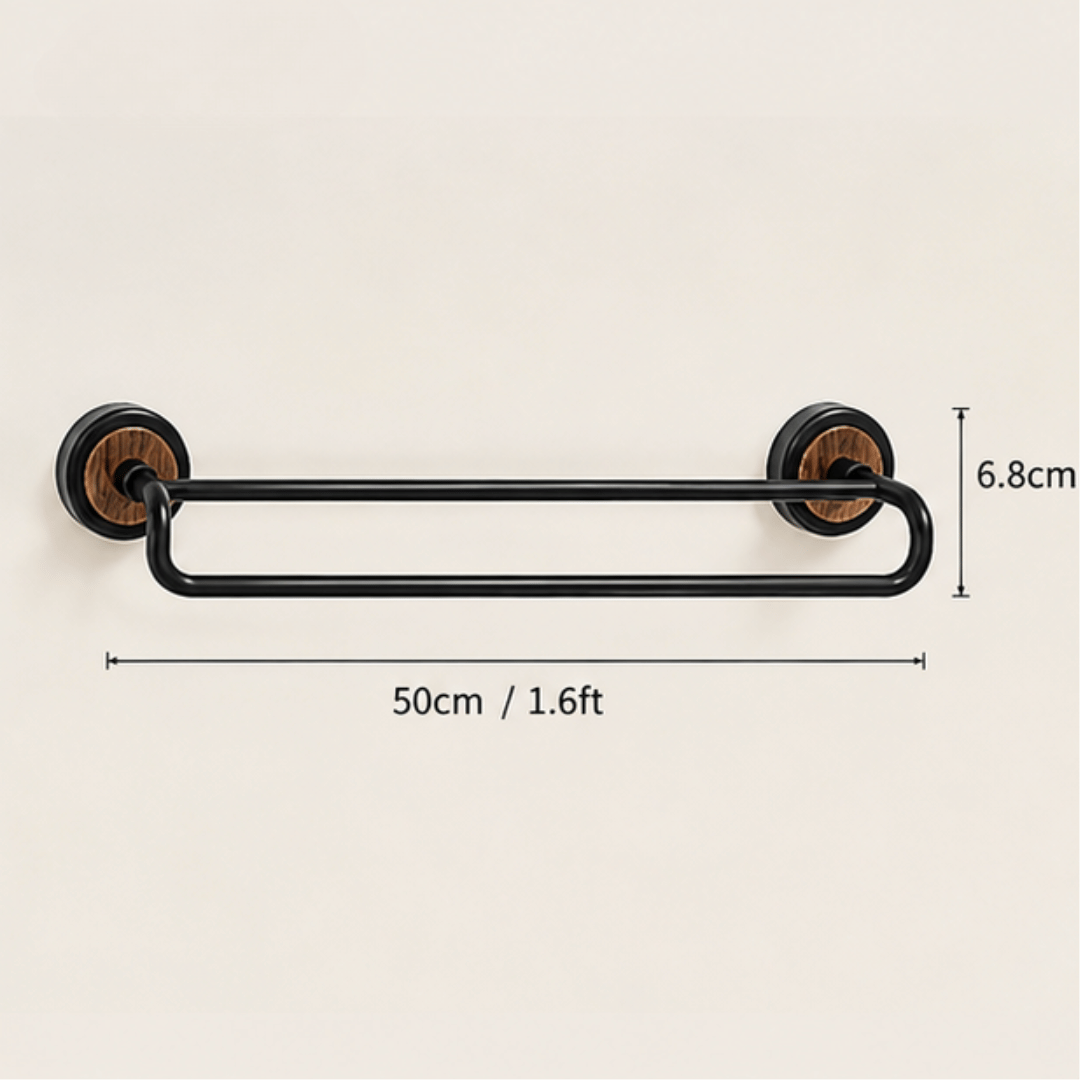 Premium Stainless Steel Suction Cup Double Rail Towel Rack
