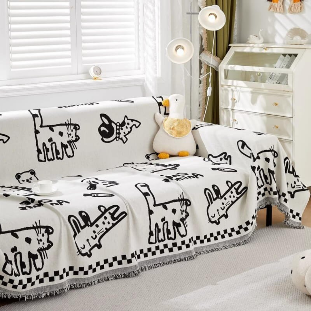 Luxury Reversible Chenille Sofa Throw Cover