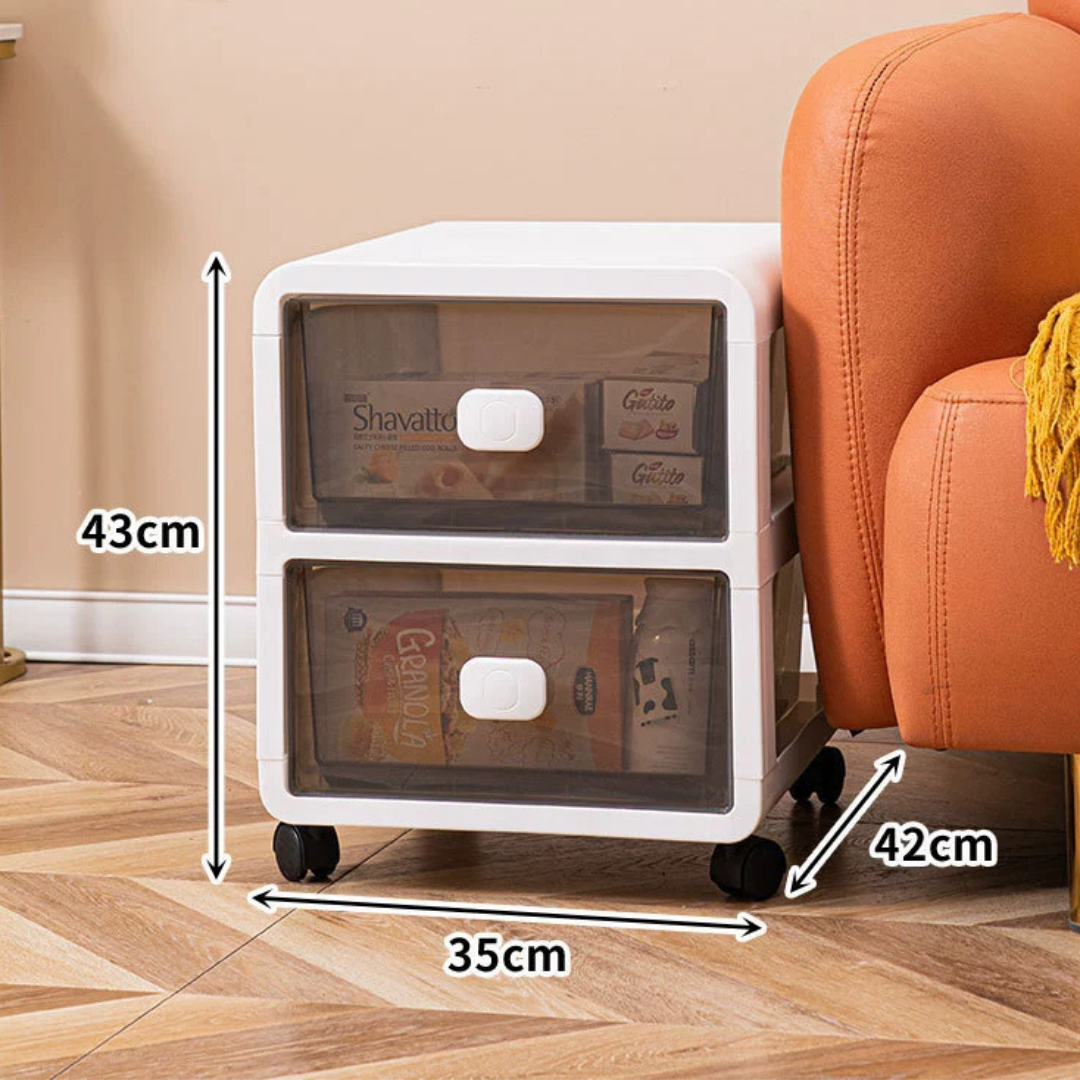 HOMERO Multi-Layer Plastic Drawer Mobile Slim Storage Cabinet