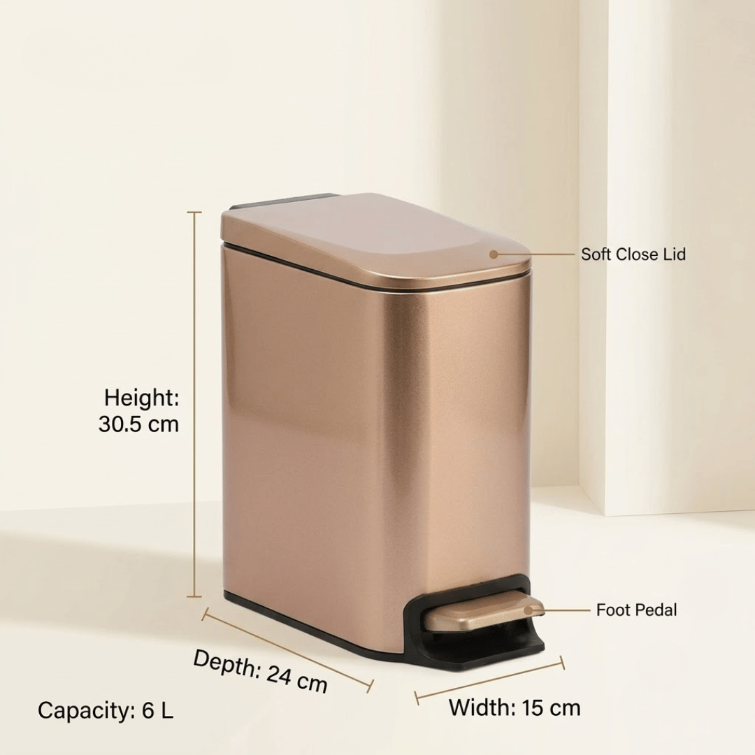 Premium Steel Pedal Waste Bin with Removable Inner Bucket