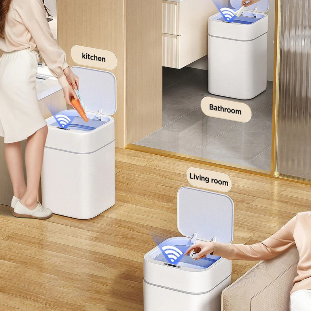 Homero Touchless Sensor Blue Light Sterilization Automatic Smart Trash Can