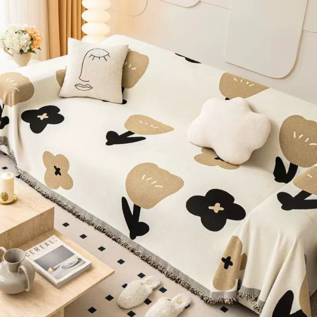 Premium Chenille Fabric Comfort Reversible Sofa Cover