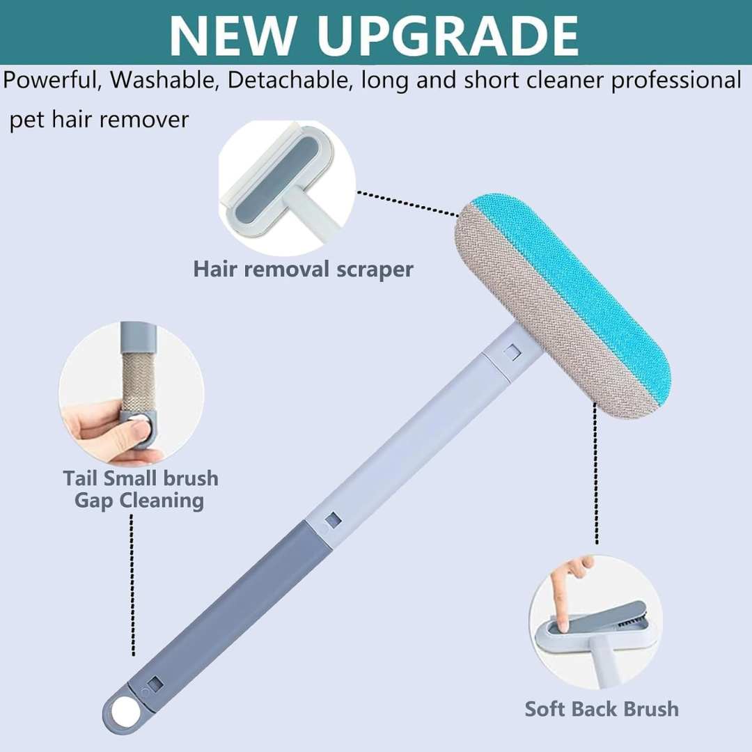 Long Handle Multi Surface Cleaning Tool & Pet Hair Removal Brush