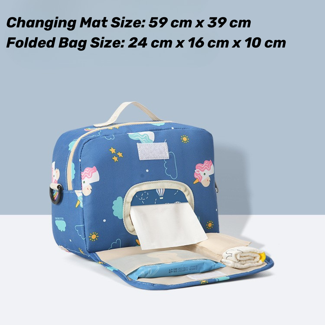 Portable Diaper Changing Bag with Foldable Changing Mat