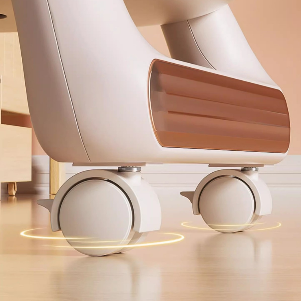 Baby Dining Anti Slip Lightweight Chair with Toddlers Cushioned Seat and Wheels