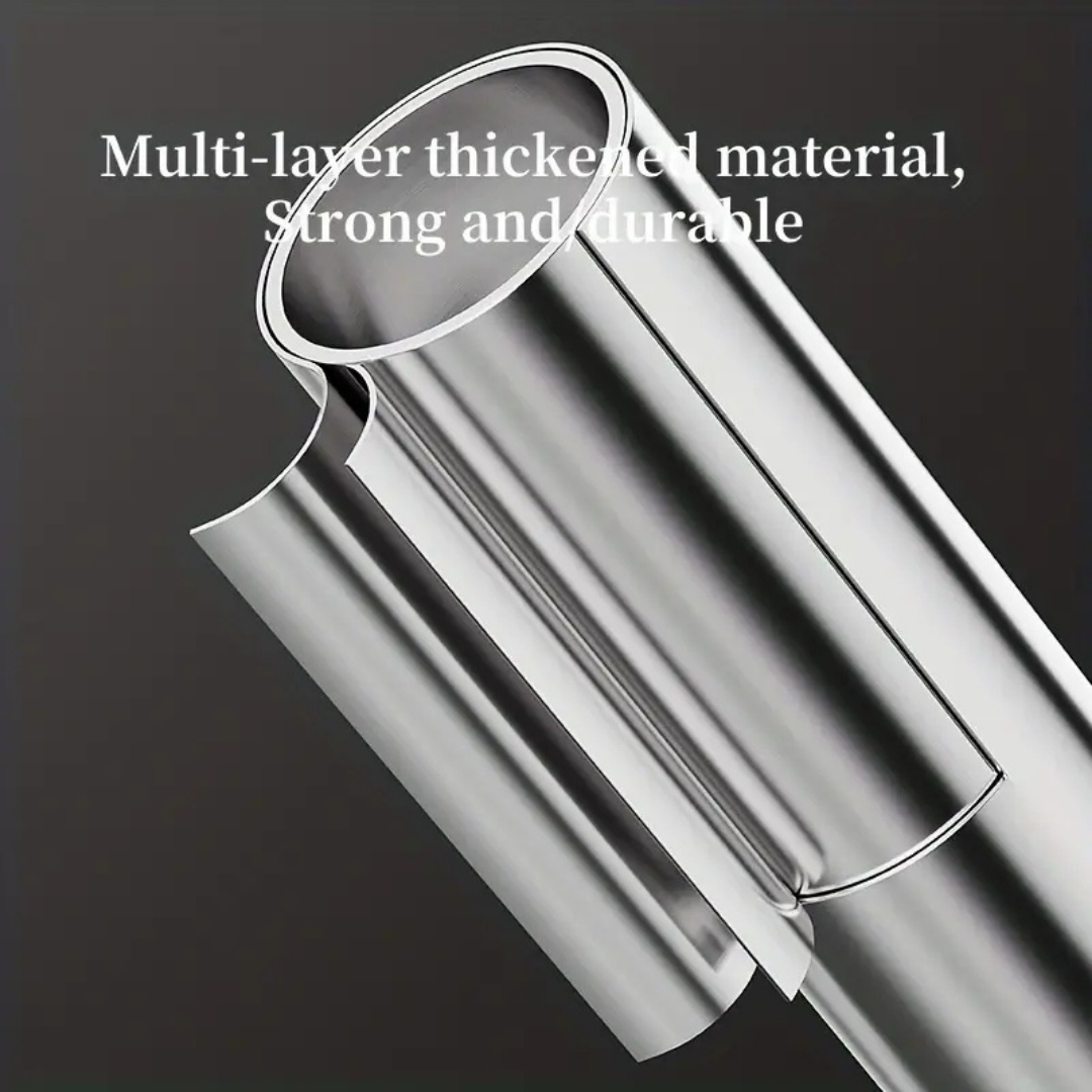 HOMERO Elegant L Shaped Adjustable Stainless Steel Corner Shower Curtain Rod