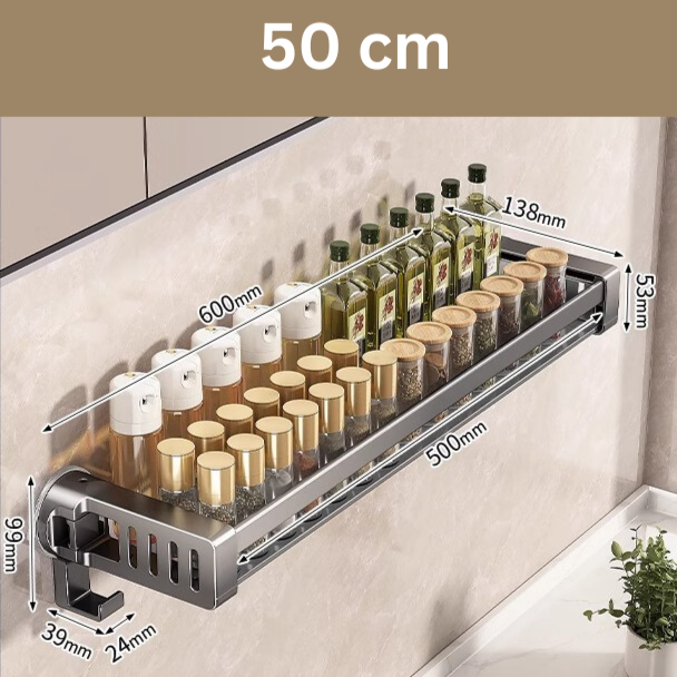 Suction cup Wall Mounted Kitchen Rack with Hook