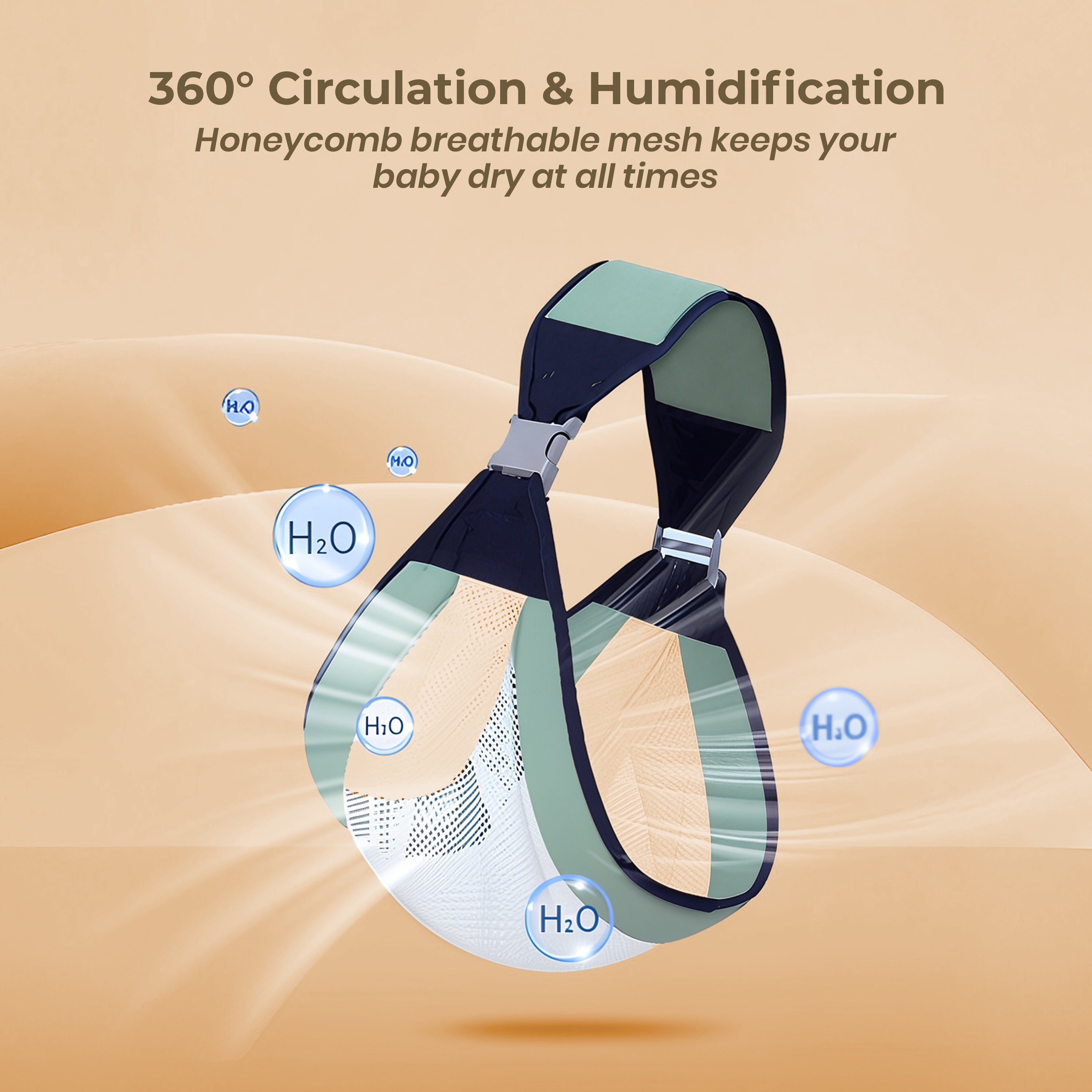 Homero Comfortable Ergonomic Baby Carrier Cotton Sling Wrap