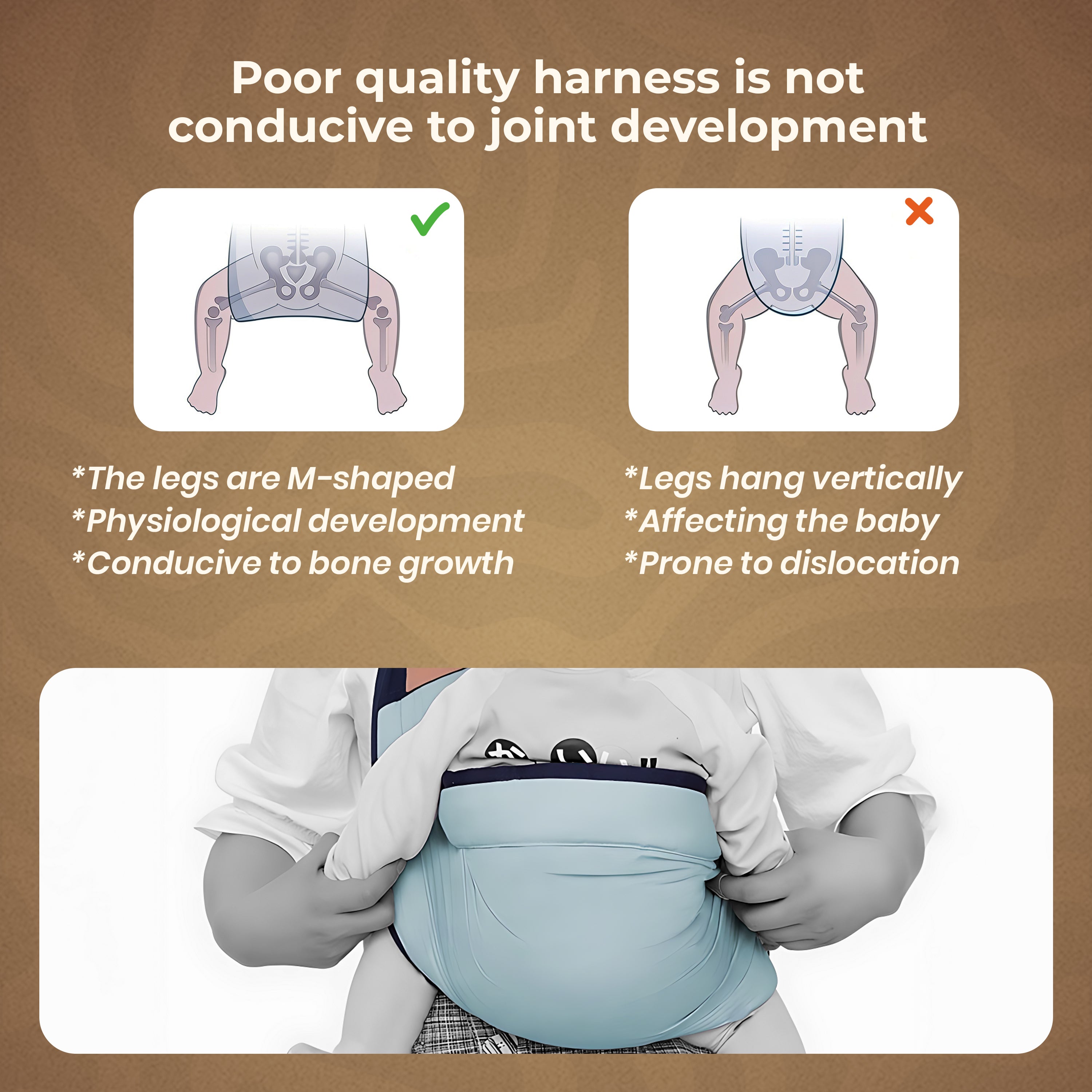 Homero Comfortable Ergonomic Baby Carrier Cotton Sling Wrap