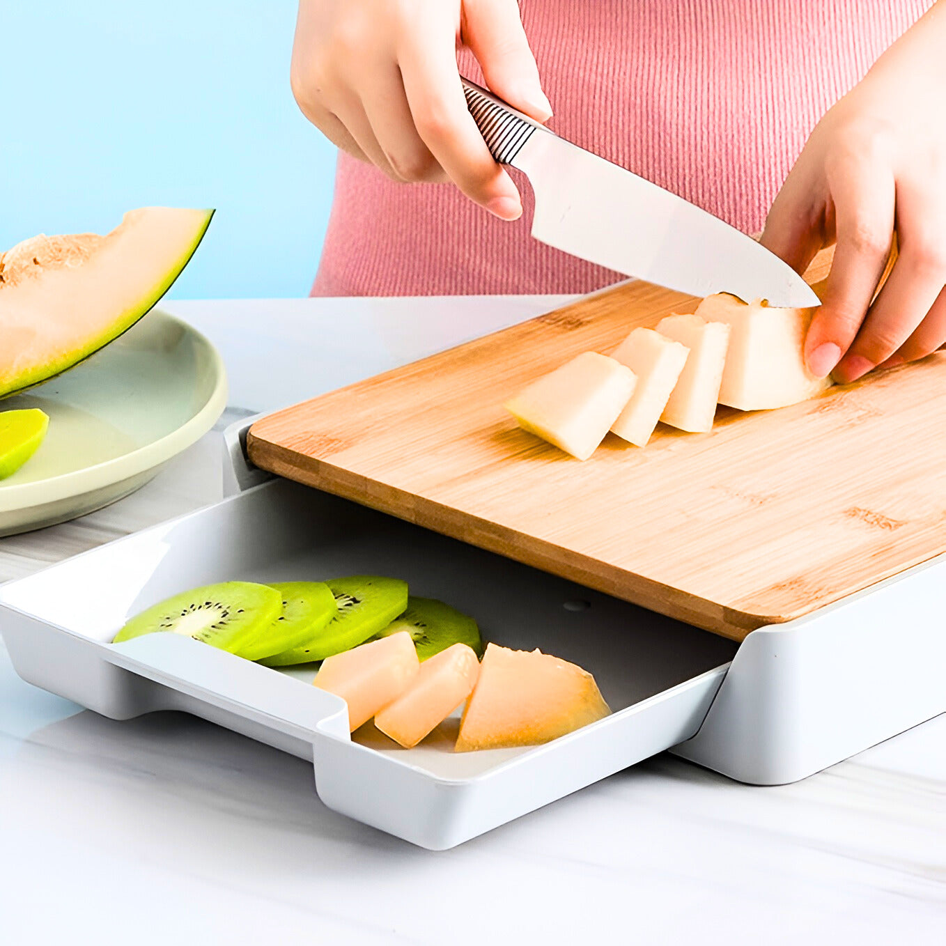 Homero Multipurpose Chopping Board with Removable Pull Out Drawer