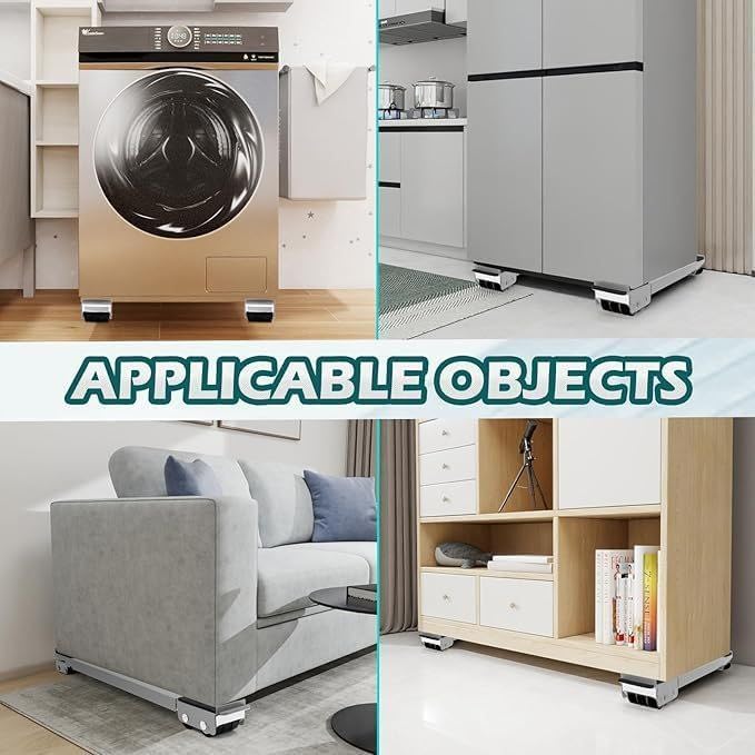 Heavy Duty Appliance Moving Stand with Anti Slip Lockable Roller Base