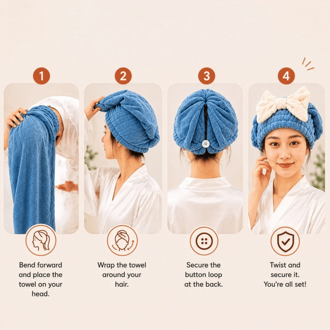 High Quality Super Absorbent Microfiber Hair Towel Wrap