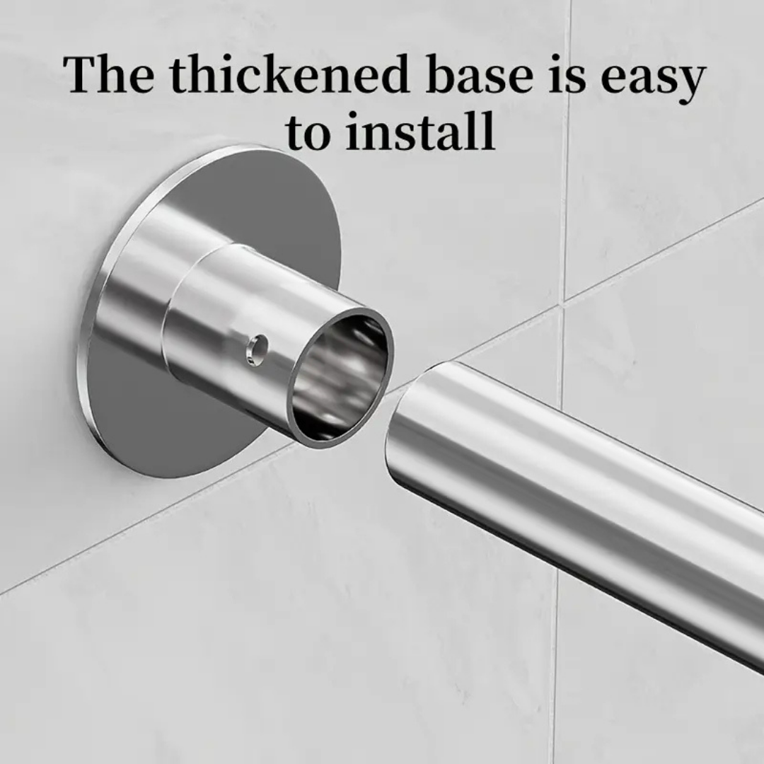 HOMERO Elegant L Shaped Adjustable Stainless Steel Corner Shower Curtain Rod