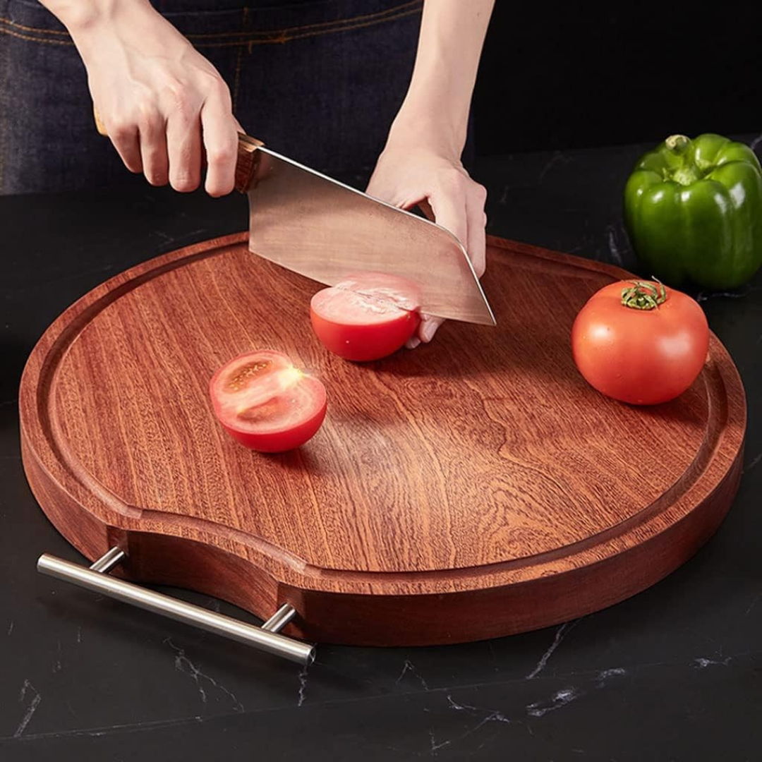 Homero Premium Ebony Wood Dual-Side Round Cutting Board 33x33x2.9cm