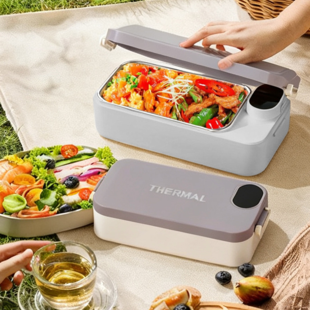 304 Stainless Steel Rechargeable Electric Heating Lunch Box (1.5L)