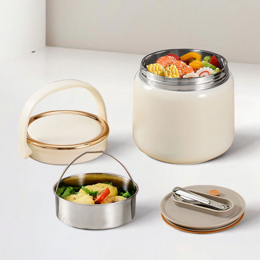 HOMERO Premium Insulated 6-Layer Stainless Steel Lunch Box - 1.2L Design