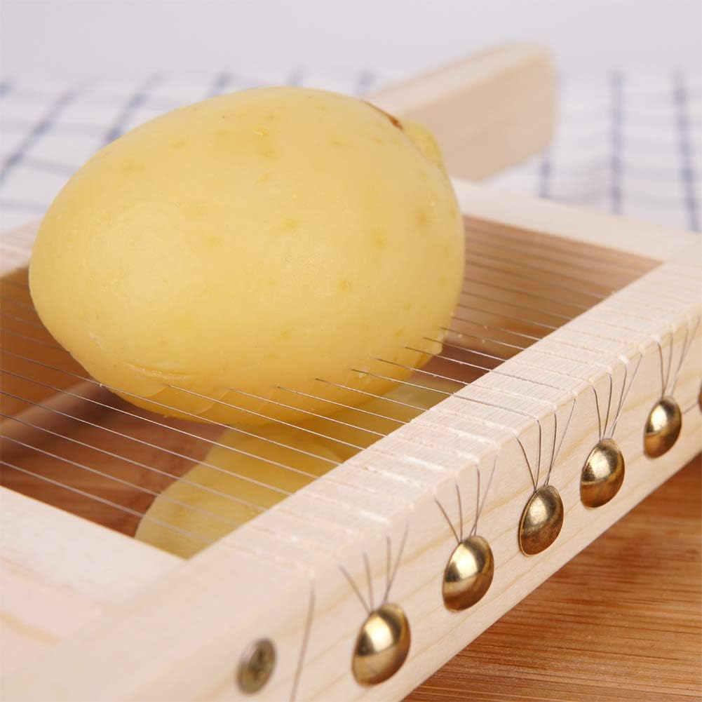 Multipurpose Wooden Jacket Vegetable Cutter with Adjustable Tightness
