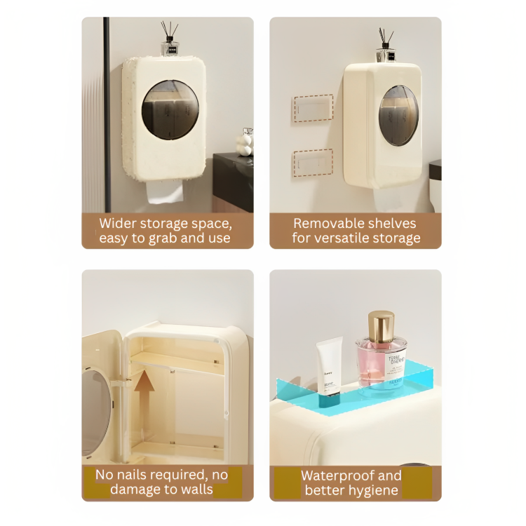 Homero Multi-Purpose Wall Mounted Storage Box with Tissue Holder