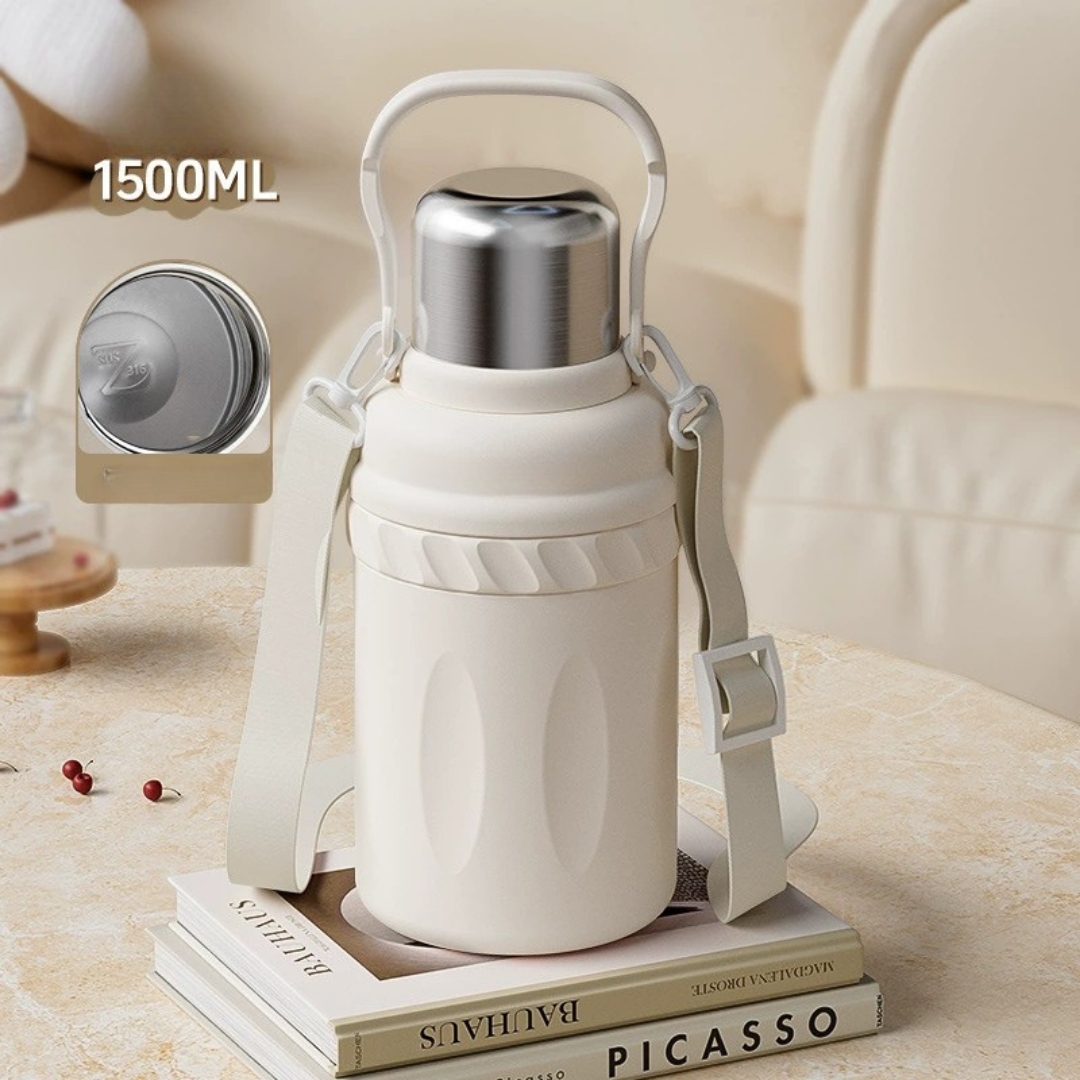 HOMERO Artistic Stainless Steel Double Layer Thermos Cup