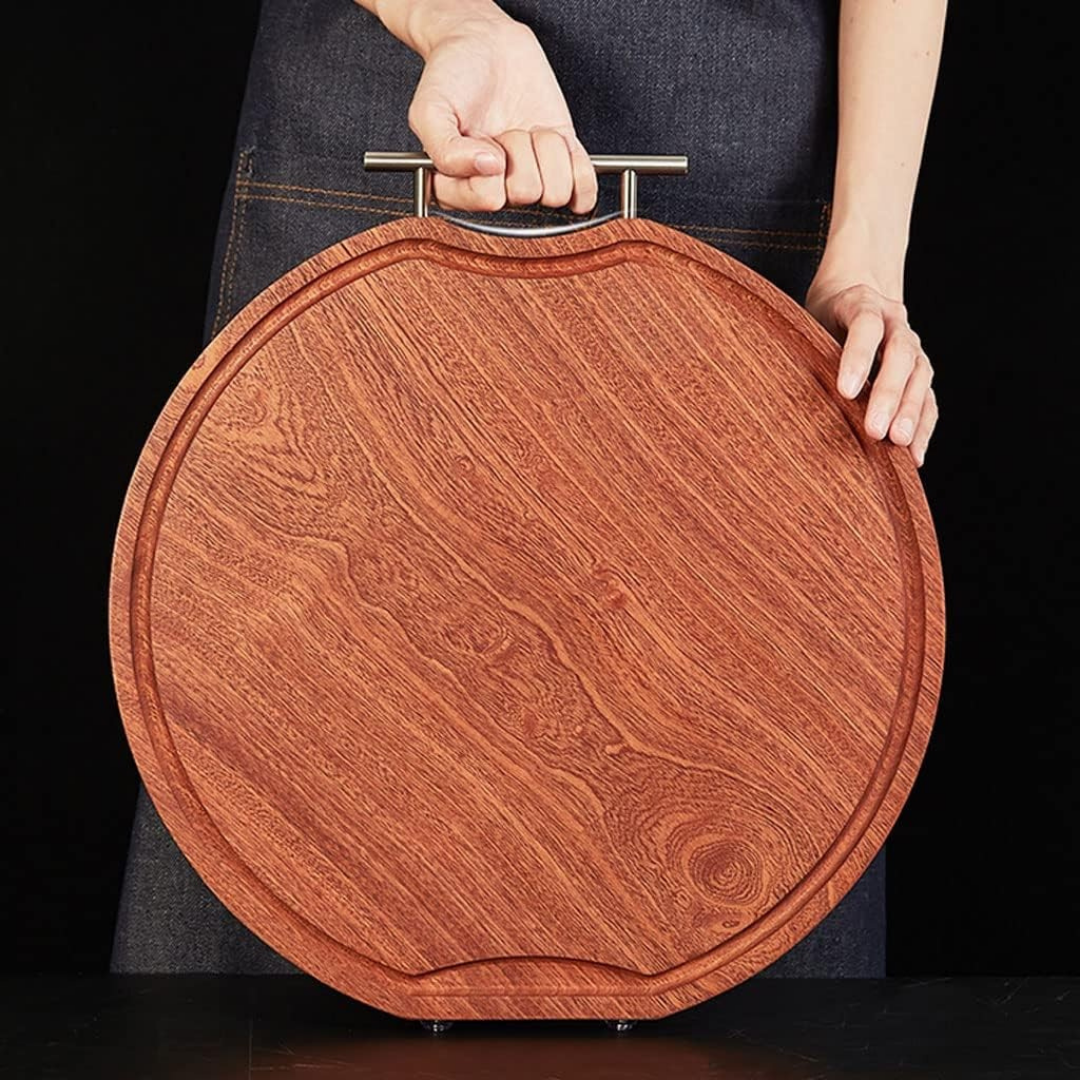 Homero Premium Ebony Wood Dual-Side Round Cutting Board 33x33x2.9cm