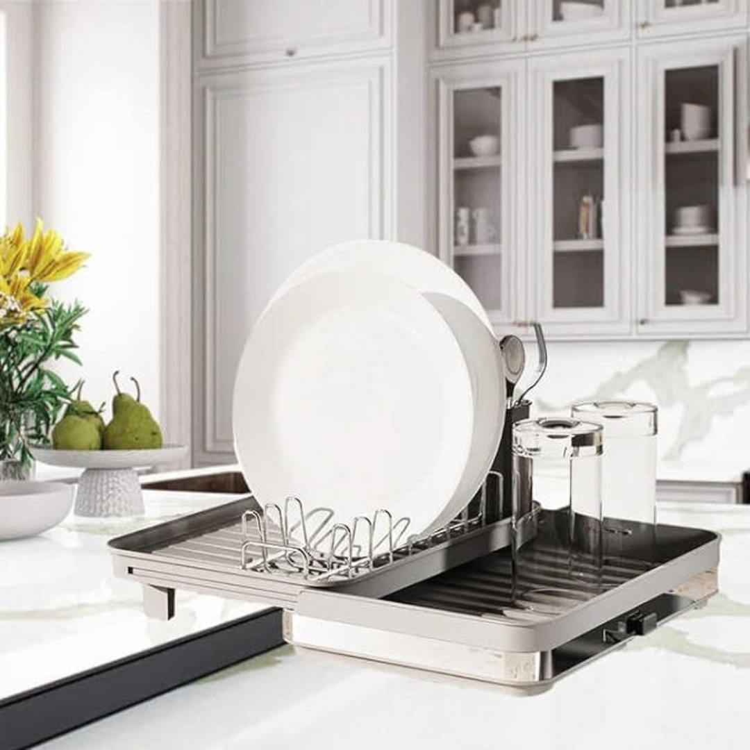 Multi Utility Stainless Steel Expandable Dish Drying Rack