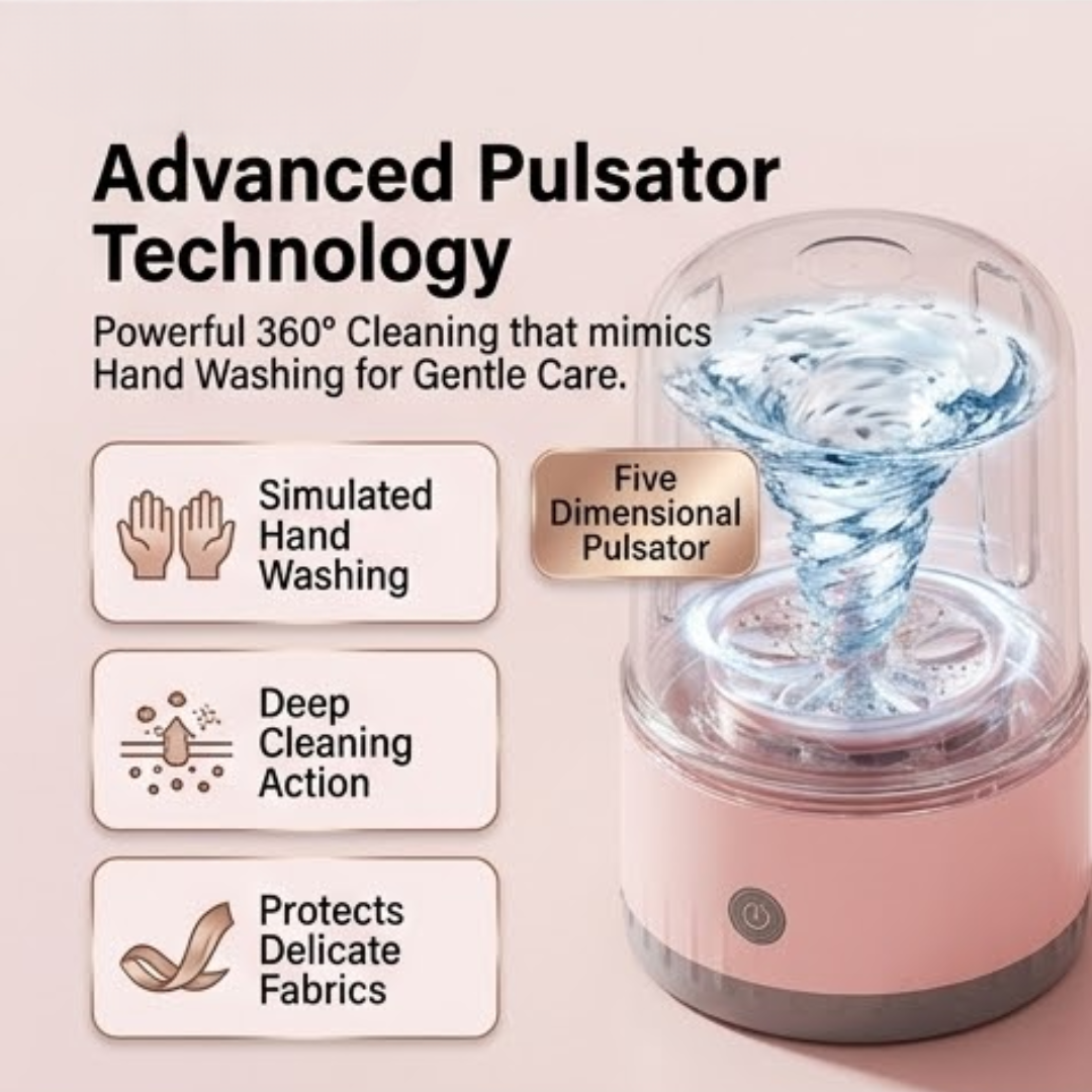 Travel Friendly Wireless Mini Washing Machine
