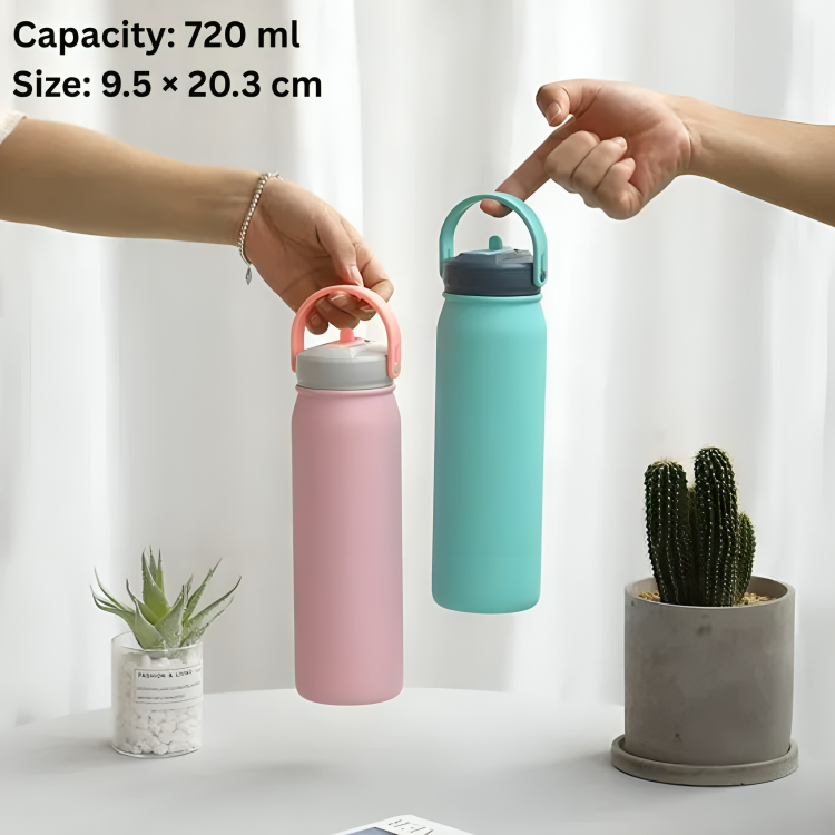 HOMERO Stainless Steel Insulated Leakproof Fruit Infuser Double Layer Water Bottle Leakproof Fruit Infuser Double Layer- 720ml