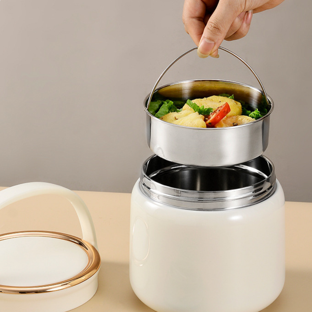 HOMERO Premium Insulated 6-Layer Stainless Steel Lunch Box - 1.2L Design