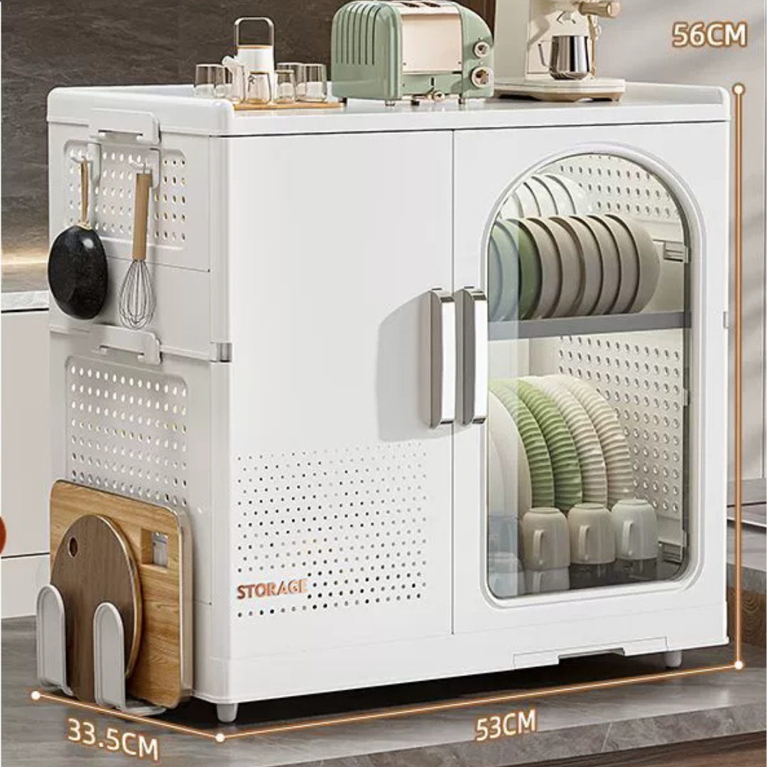 Homero All-in-One Magnetic Double Door Smart Space Utensils Storage Cabinet