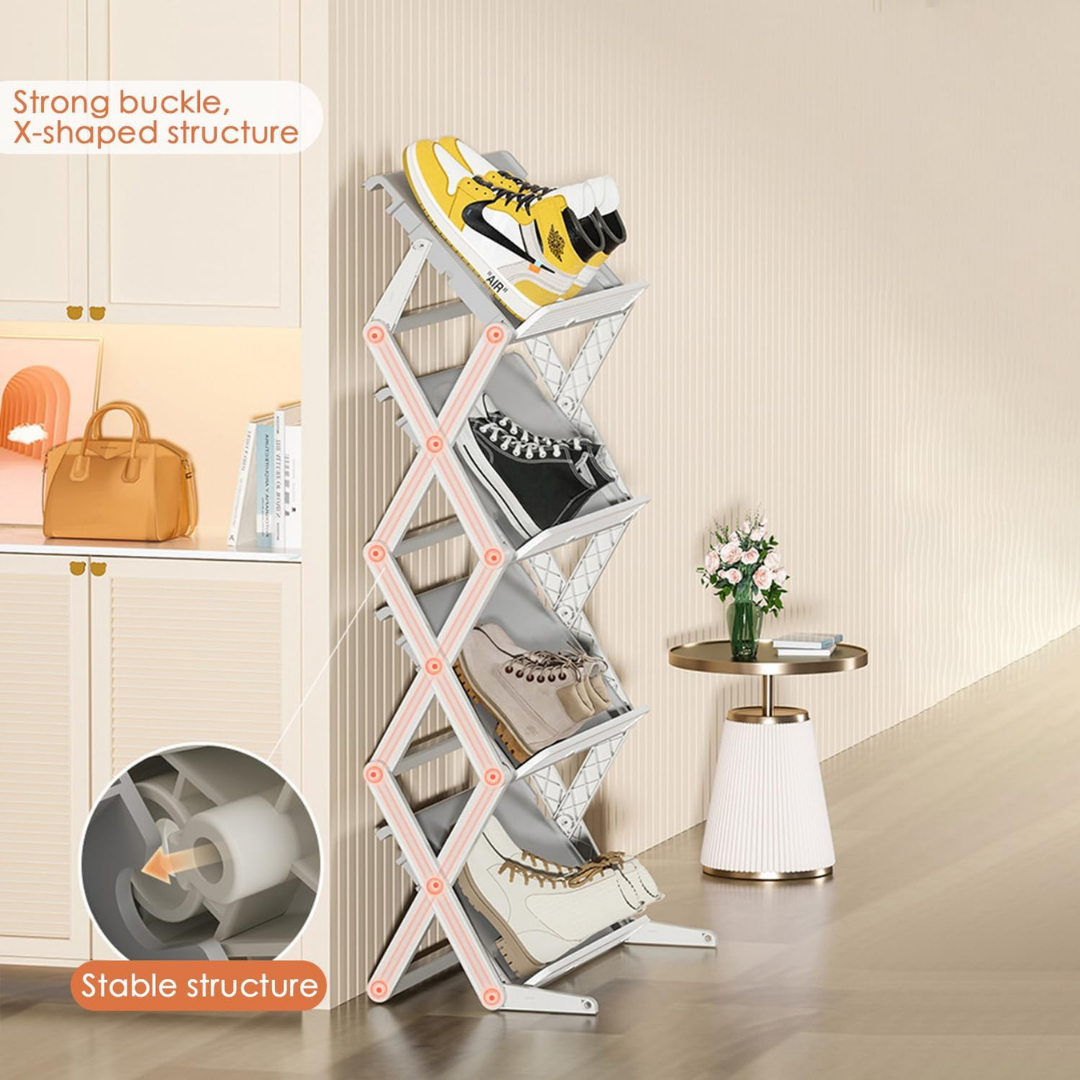 Homero High Quality 4-Tier Foldable Space-Saving Shoe Rack
