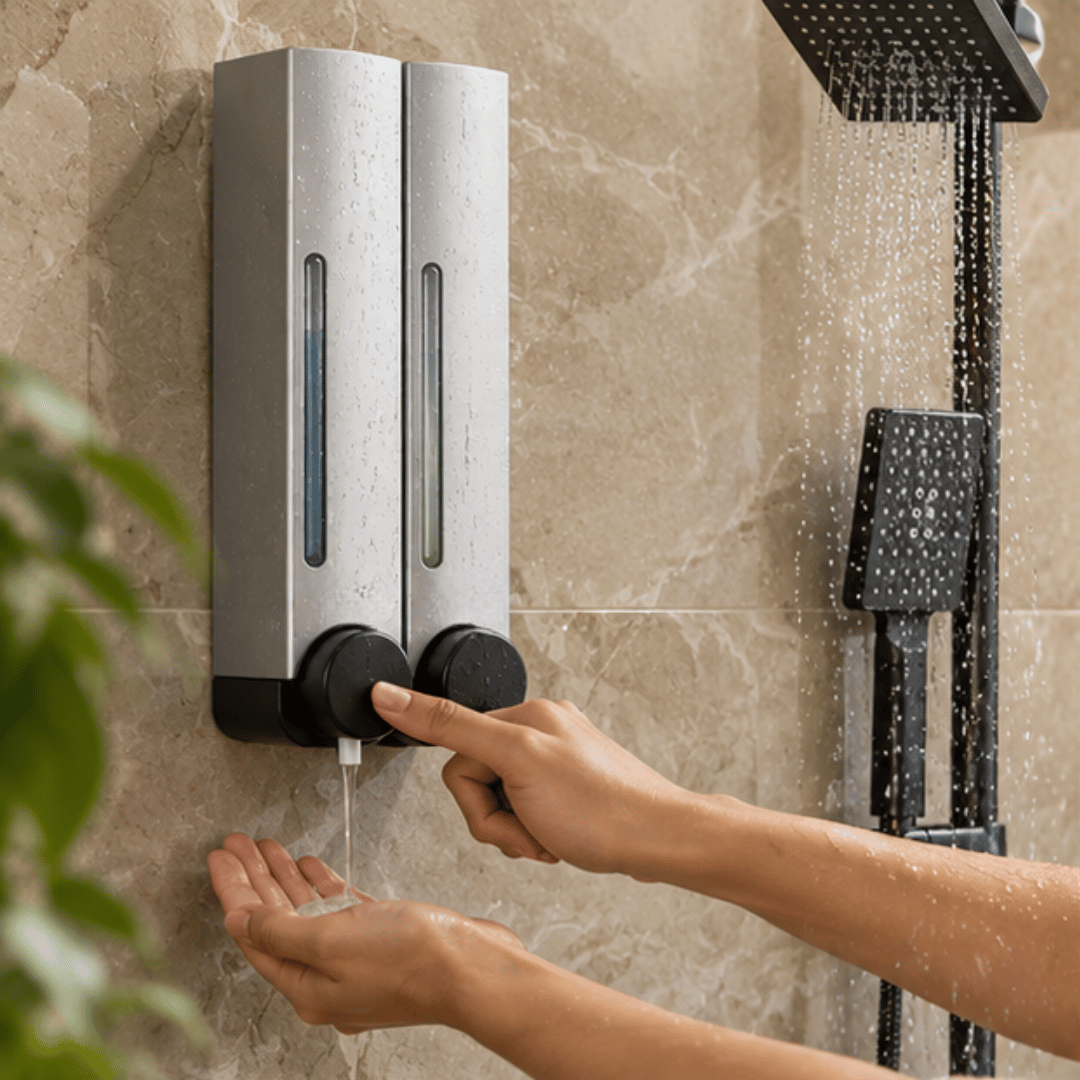 Wall Mounted Multipurpose Liquid Shampoo Handwash Dispenser