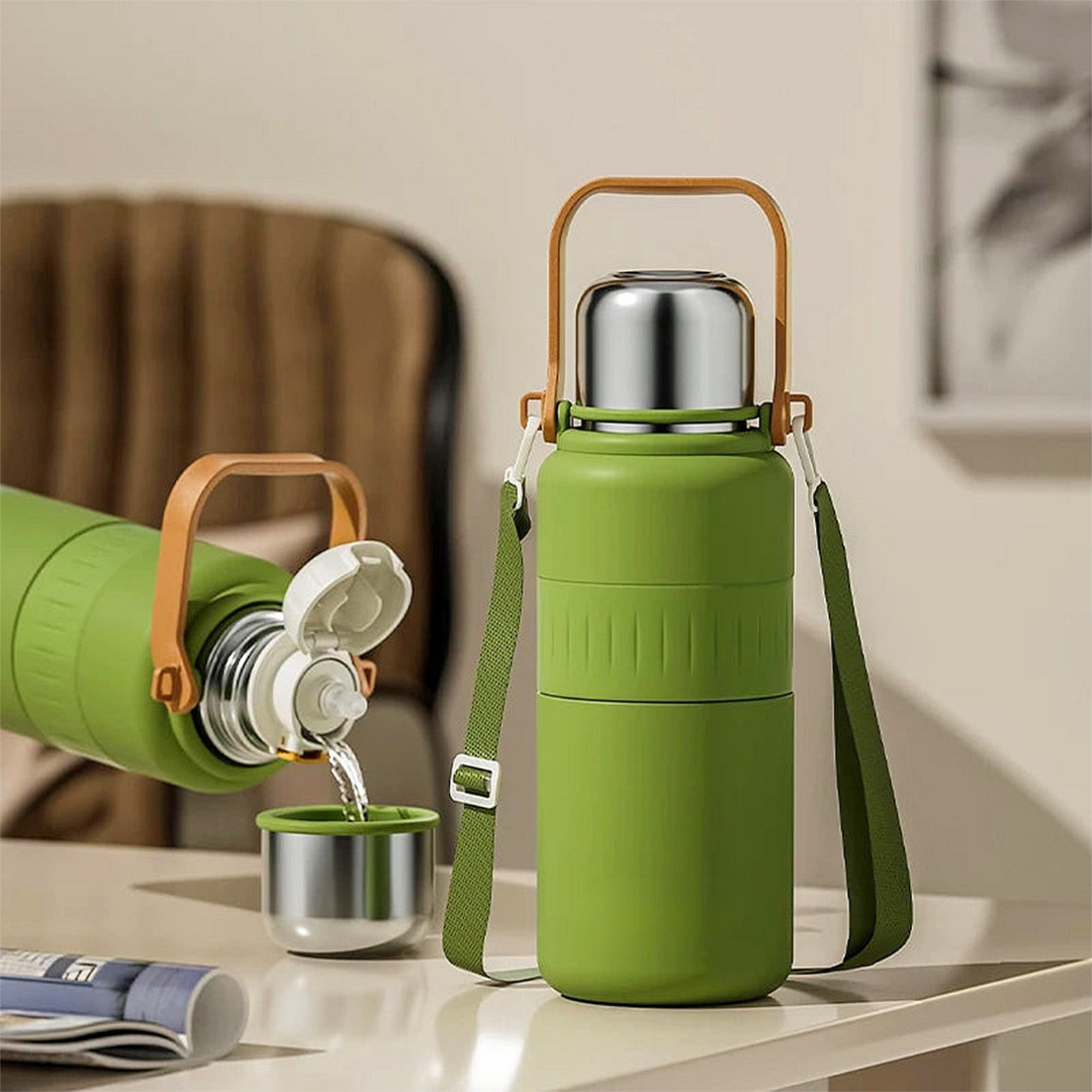 HOMERO Stainless Steel Insulated Water Bottle – 1.2L Durable Design