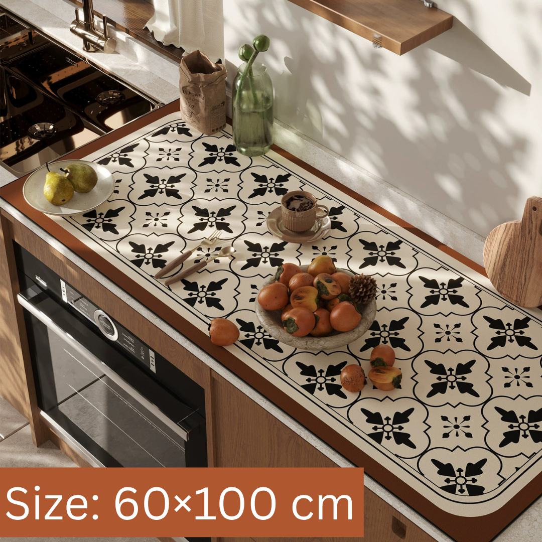 HOMERO Elegant Classic Pattern Absorbent Anti-Slip Diatom Mat