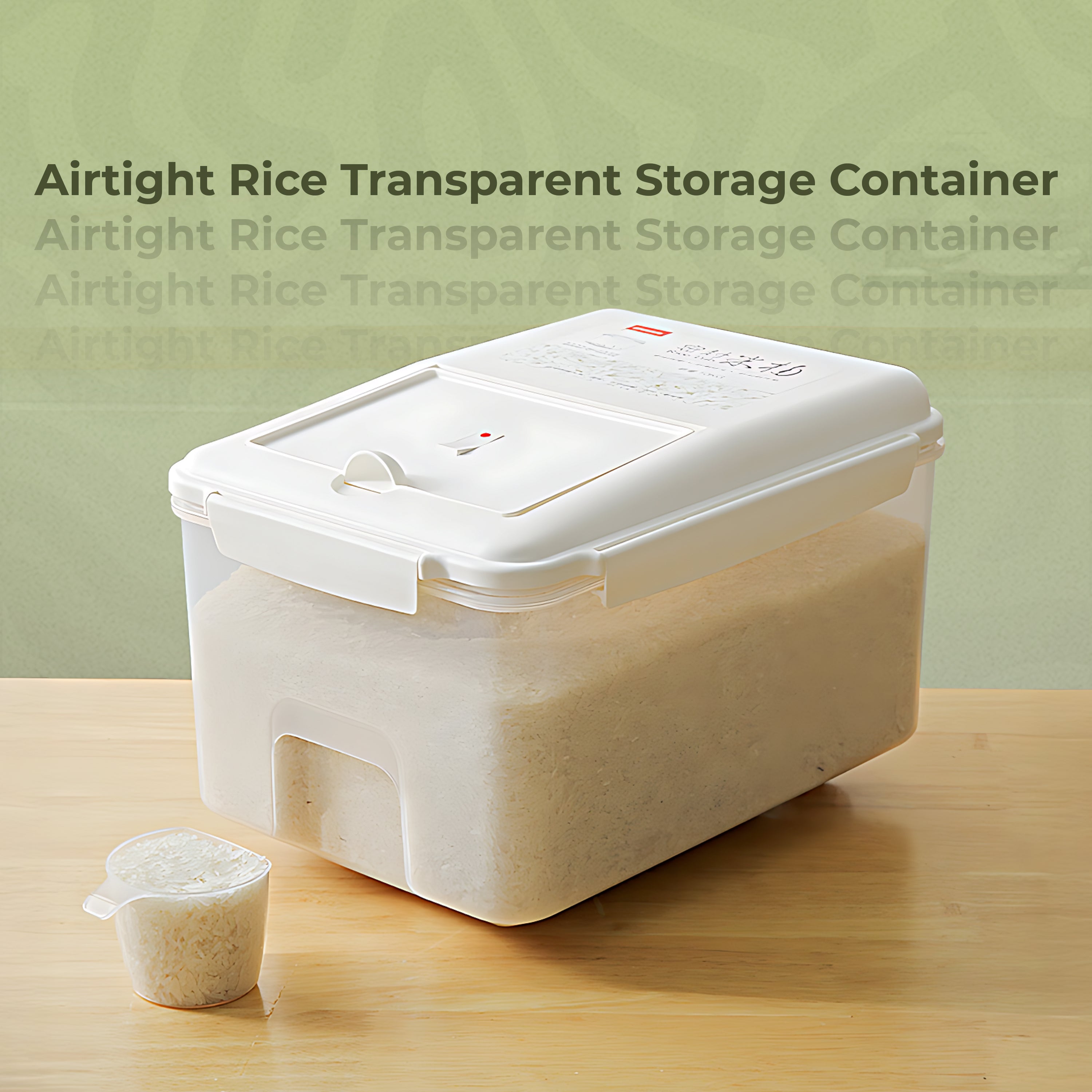 HOMERO Premium Large Capacity Airtight Rice Transparent Storage Container