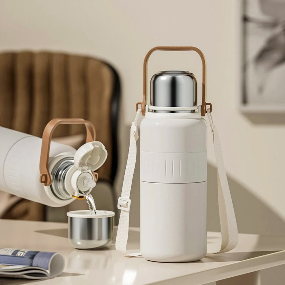 HOMERO Stainless Steel Insulated Water Bottle – 1.2L Durable Design