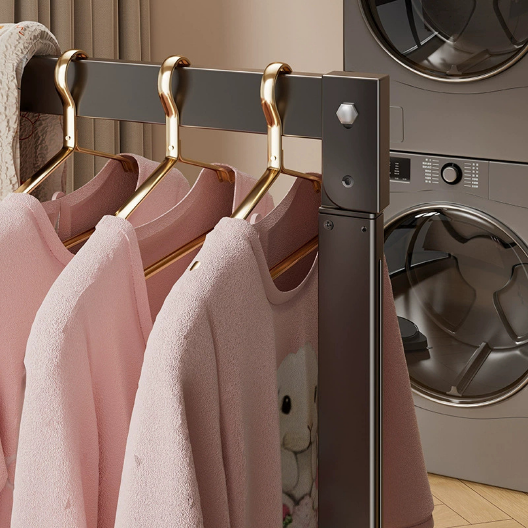 Homero Foldable Clothes Hanger Double Suction Cup Telescopic Drying Rod