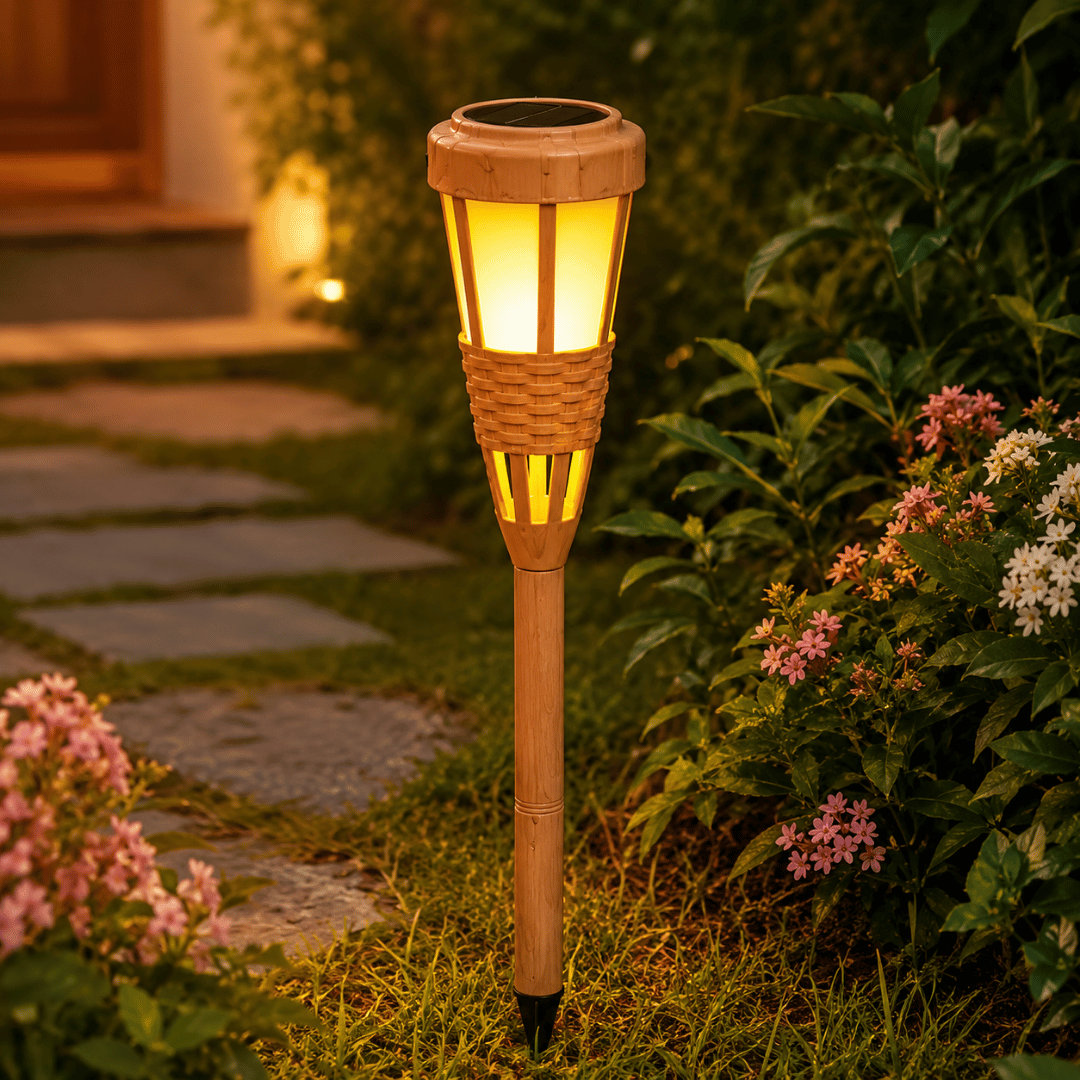 Homero Solar Flame Garden Light Outdoor Waterproof Design