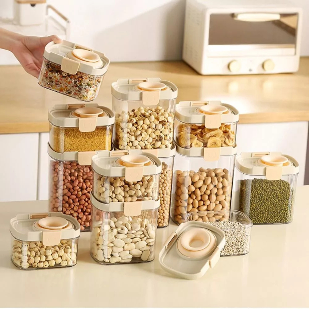 Airtight Kitchen Storage Jars with Sealed Lid
