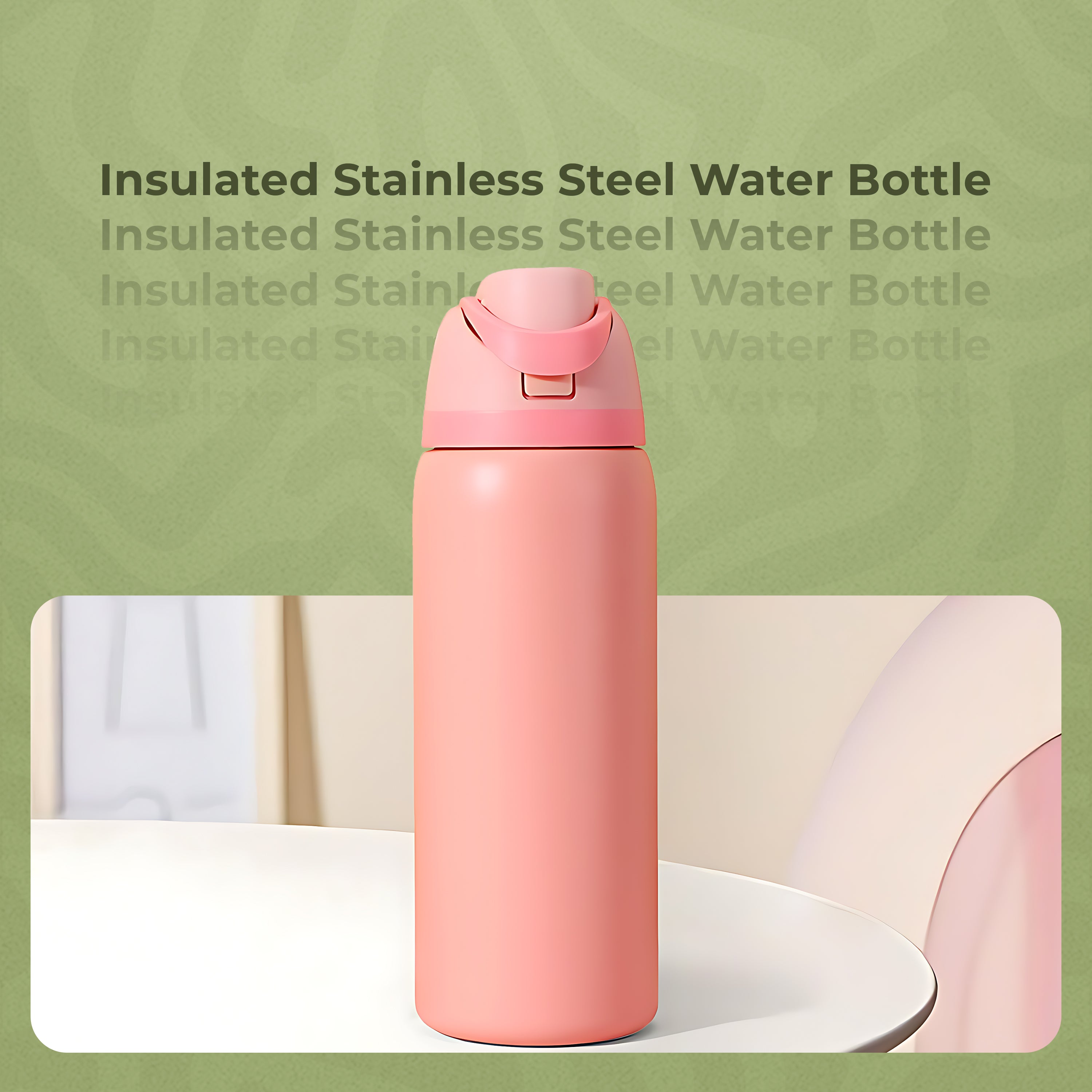 HOMERO Premium Insulated Stainless Steel BPA Free Water Bottle - 960ml