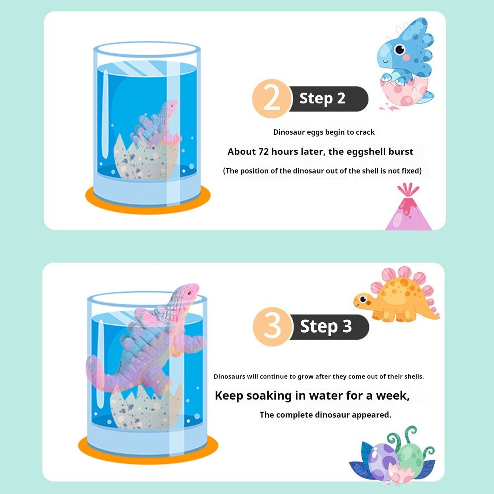 Homero Educational Water Soaked Dinosaur Egg for Kids