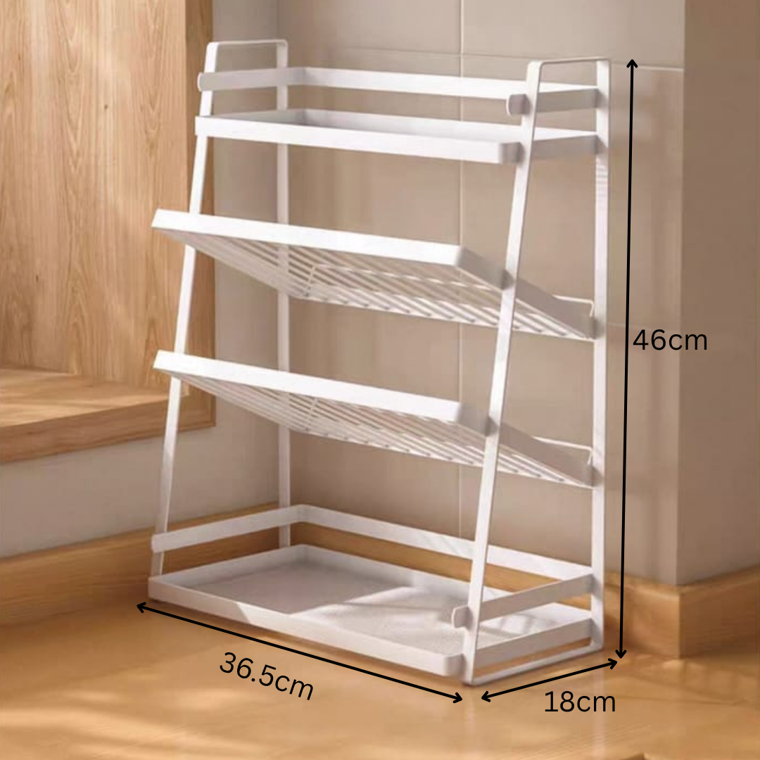HOMERO4 Tier Carbon Steel Kitchen Storage Spice Organizer Shelf