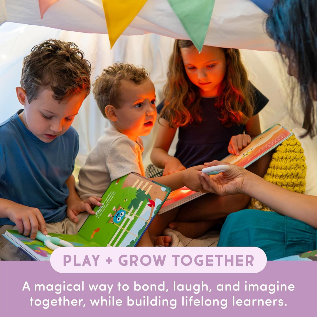 Homero Light-Up Kids Book Collection Interactive Learning Set with Magic Magnifier (3 Story Pack)