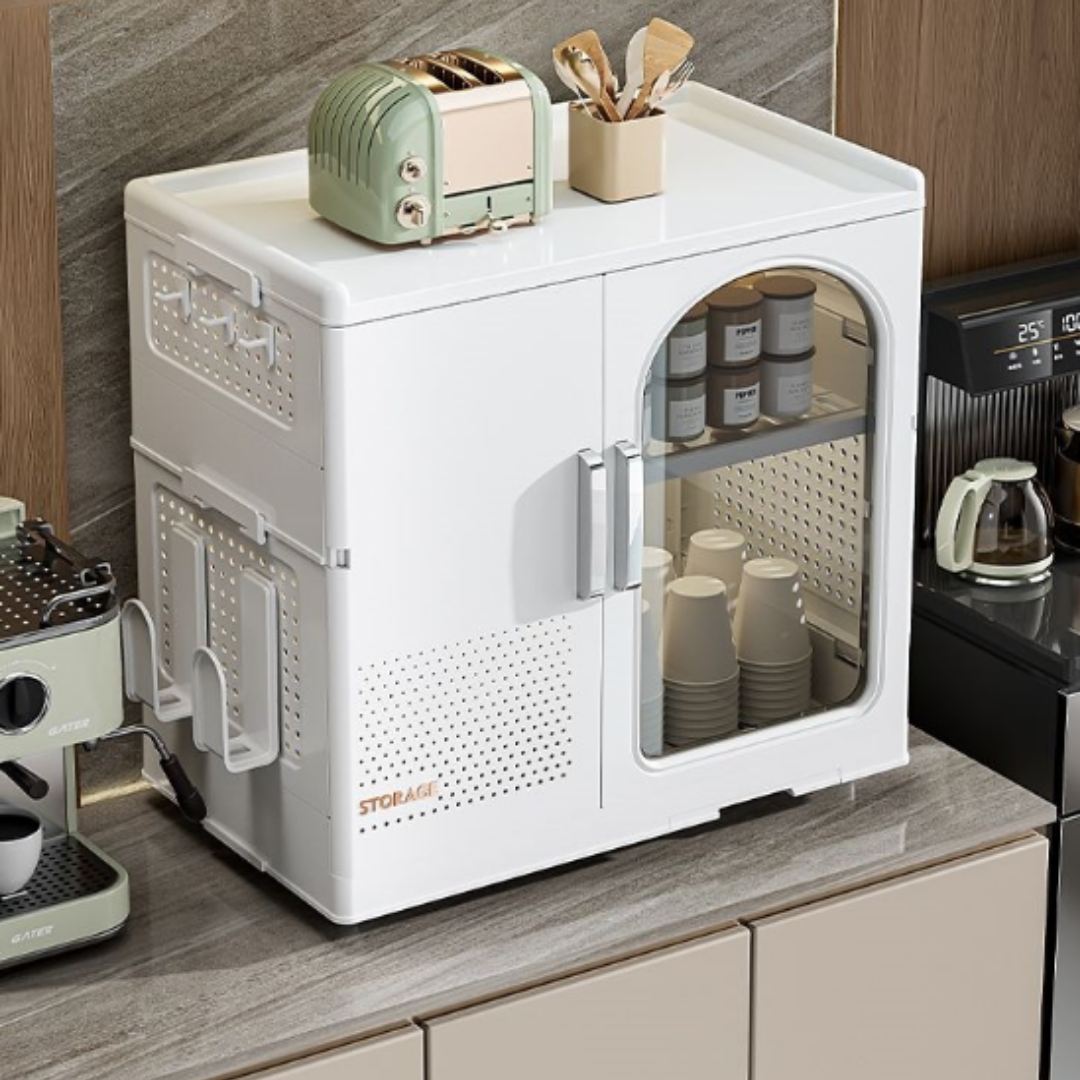 Homero All-in-One Magnetic Double Door Smart Space Utensils Storage Cabinet