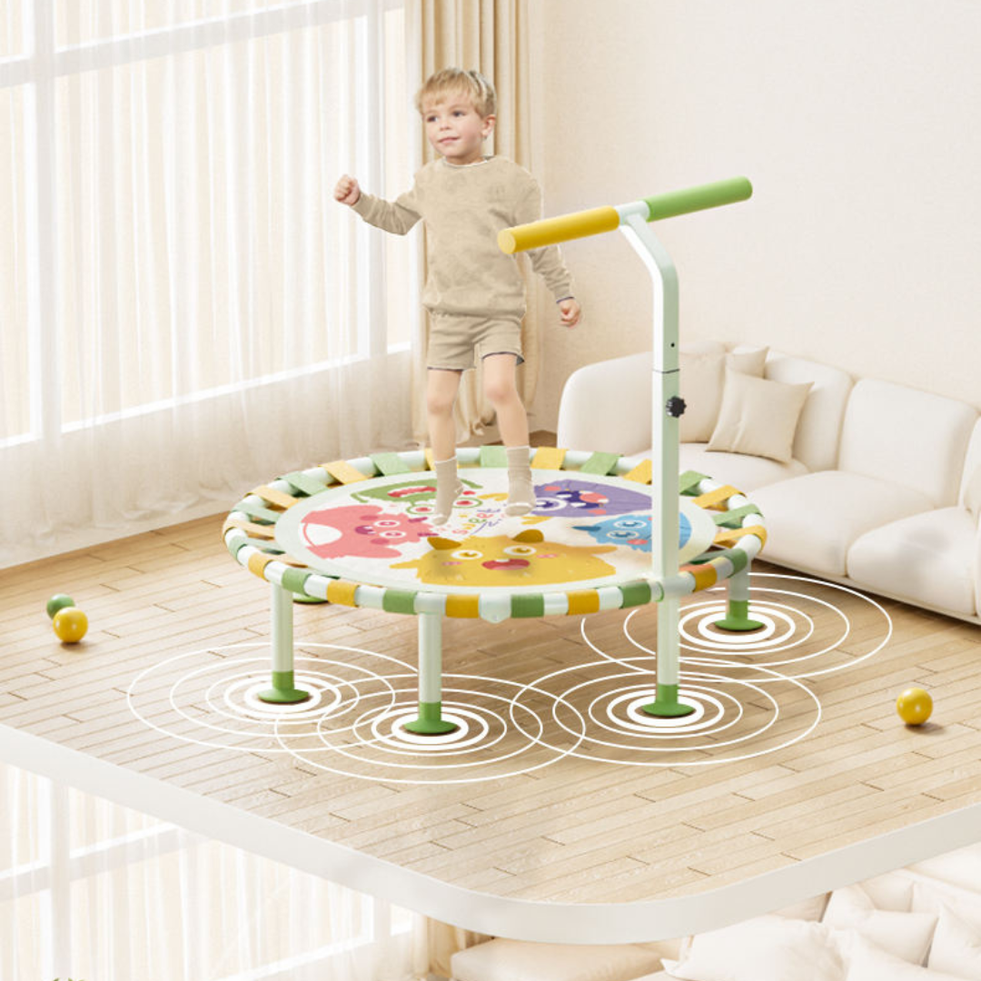 Homero Foldable Kids Trampoline with Safety Lock and Jump Surface