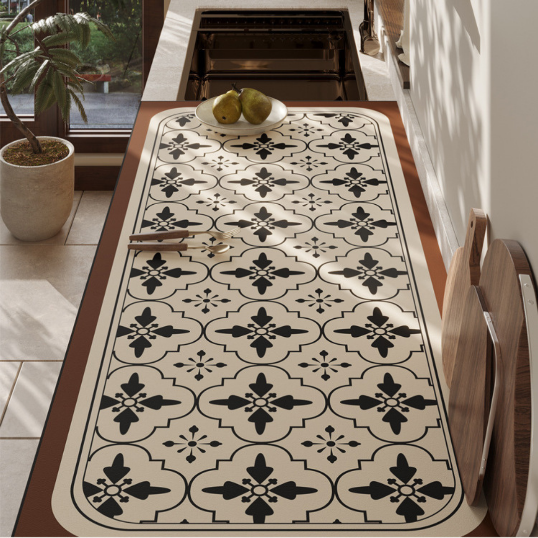 HOMERO Elegant Classic Pattern Absorbent Anti-Slip Diatom Mat