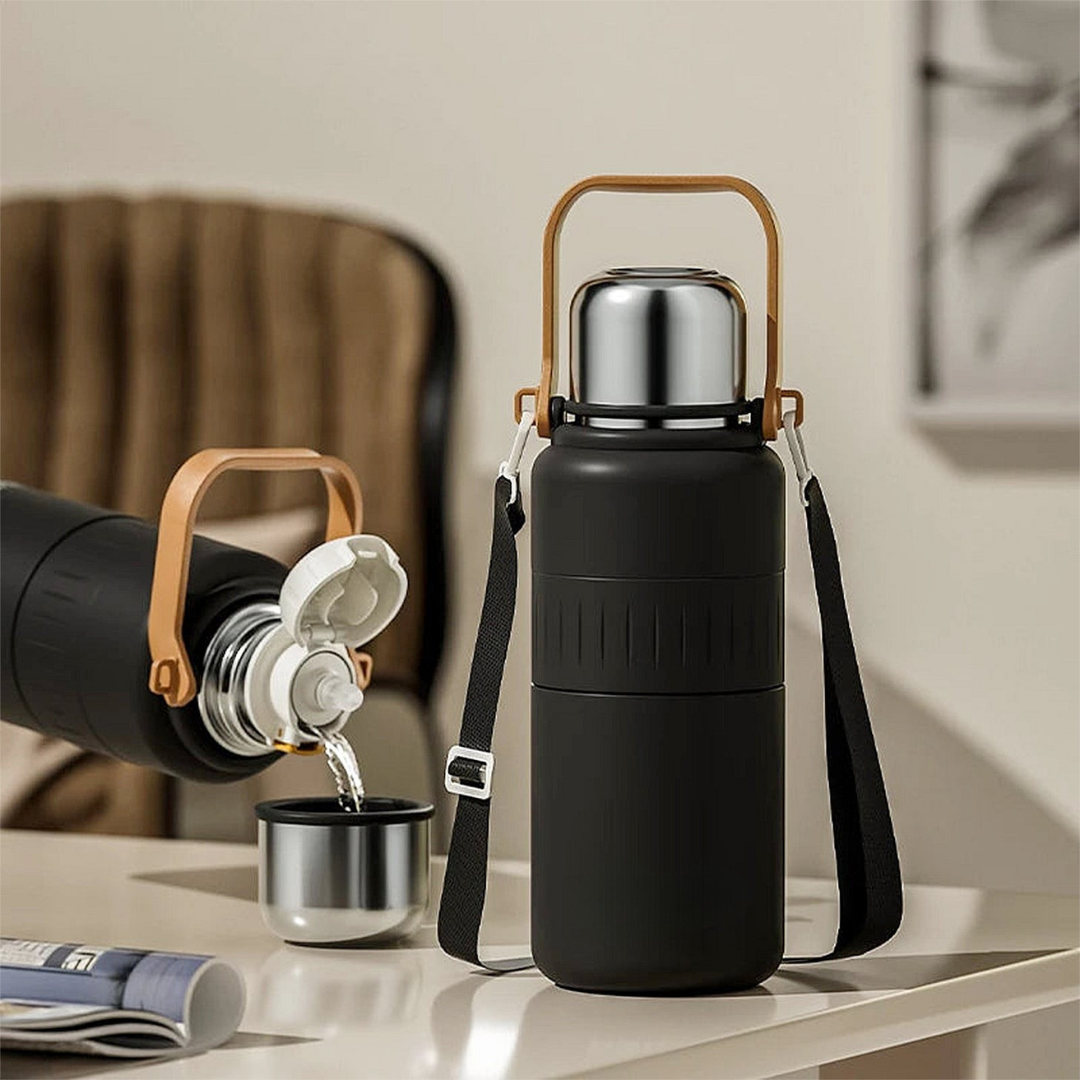 HOMERO Stainless Steel Insulated Water Bottle – 1.2L Durable Design