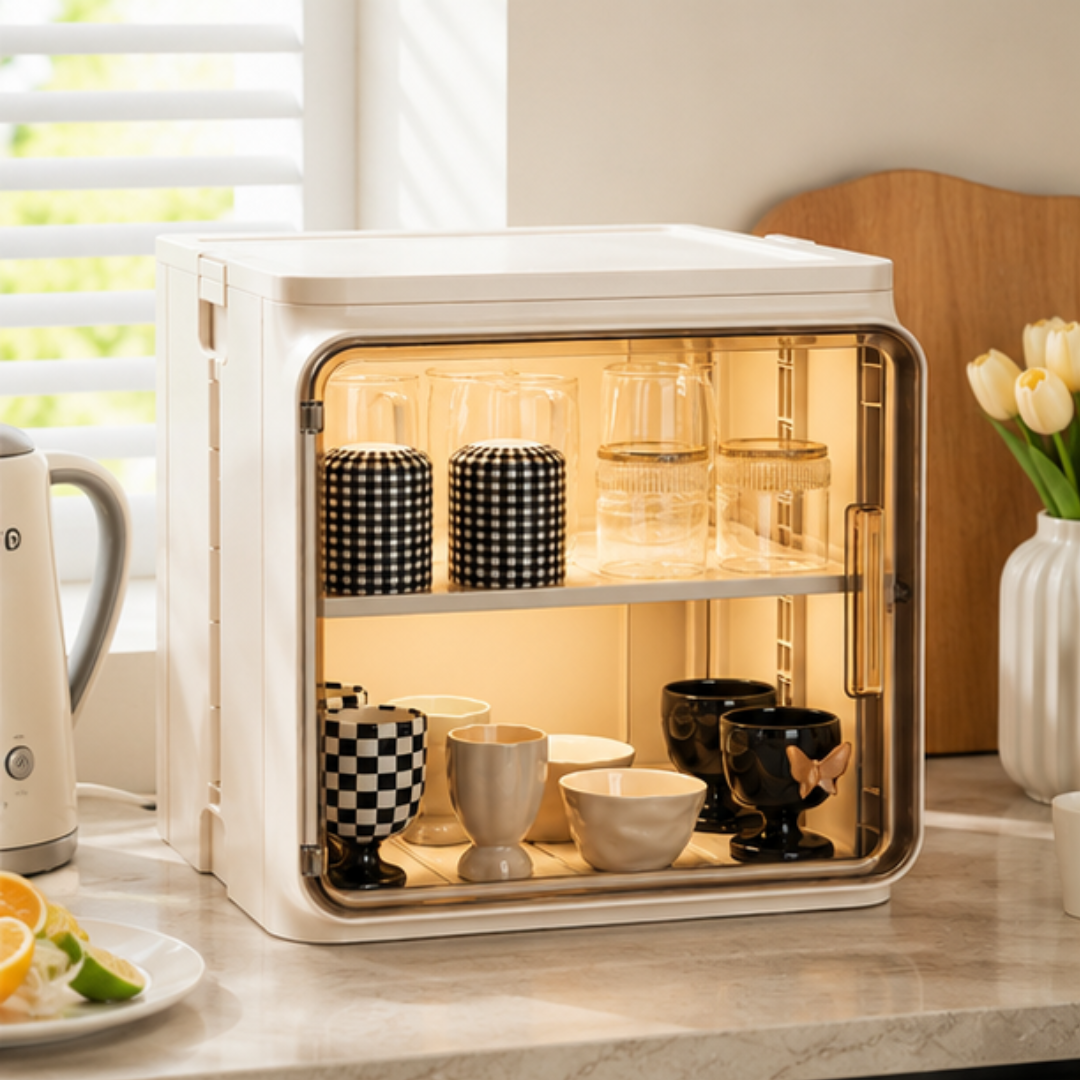 Multi-Purpose Removable Shelves Dustproof Storage Cabinet with Magnetic Door